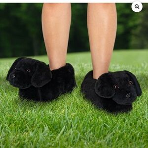 Black Labrador house slippers